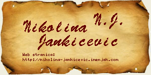 Nikolina Jankićević vizit kartica